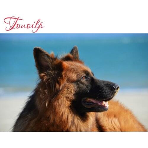 Spuare & round 5d diamond painting cross stitch German Shepherd dog diamond embroidery set needlework Husky diamond painting