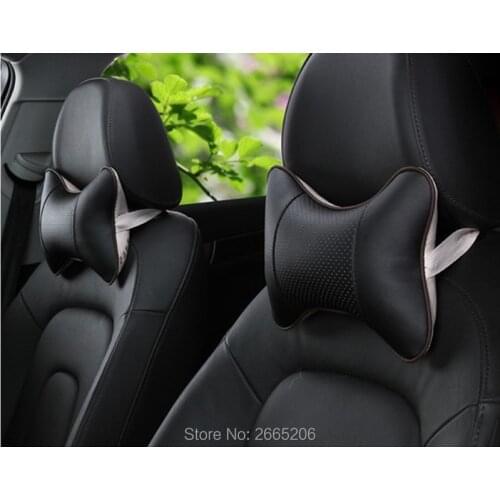 Car Headrest Pillow Seat Cushion PU Leather Soft Perforating Design for Audi a4 a3 q5 q7 a5 b6 b8 a6 c5 b7 c6 a8 tt accessories