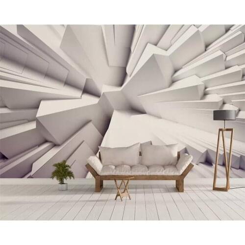 Beibehang Modern minimalist 3D geometric polygon abstract TV background wall living room custom wallpaper 3D mural decoration