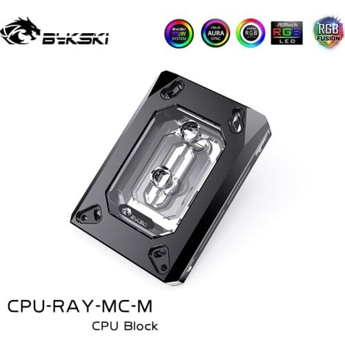 Bykski CPU Block use for AMD RYZEN3000 AM3 AM4 1950X TR4 X399 X570 Motherboard / RYZEN 3000/5000/7000 5V 3PIN A-RGB AURA