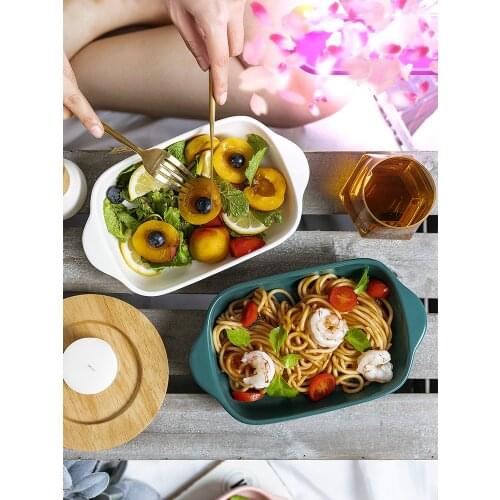 Cheese gratin dish baking dish ceramic tray microwave oven plate oven pans creative dish household dishes and plates sets