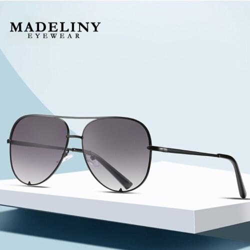 MADELINY Brand Pilot Sunglasses Women Vintage Round Metal Sunglasses Men Retro Mirror Sun Glasses Lady Sunglasses Oculos MA311