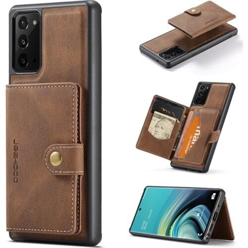 For Samsung S21 Ultra Note 20 10 + 9 8 S20 FE S20 Plus A71 A51 A52 A32 A22 A12 Magnetic Card Wallet Bag Leather Back Phone Case
