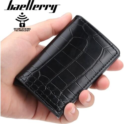 Baellerry Anti Thief Rfid Credit Card Holder Smart Minimalist Wallet Pocket Men Women Slim Cardholder Bank Cash Creditcard Bag