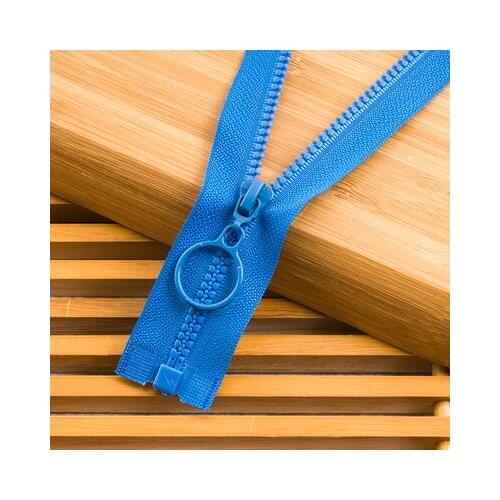 Free shipping 10pcs/lot blue 60cm 3# resin open-end zipper childrens wear down jacket coat zipper children sleeping bag zippe