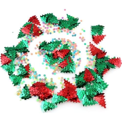 DIY New Year Decoration Christmas Green Leaves 17*25mm Holly Berry 4mm Confetti For Home Party Decoration Scrapbooking Supplies