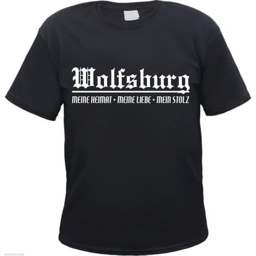 Wolfsburg T-Shirt - Heimat / Liebe / Stolz - S to 3XL - Black - Fans and Co