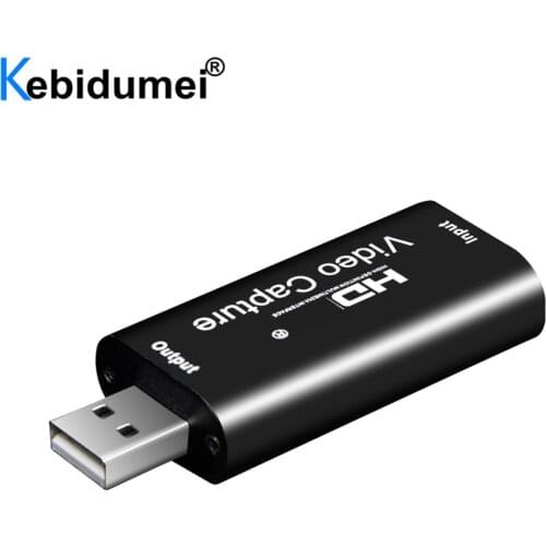 HDMI-compatible Capture Card VHS USB 2.0 Grabber Recorder 4K 1080P for PS4 Game DVD Camcorder HD Camera Live Streaming