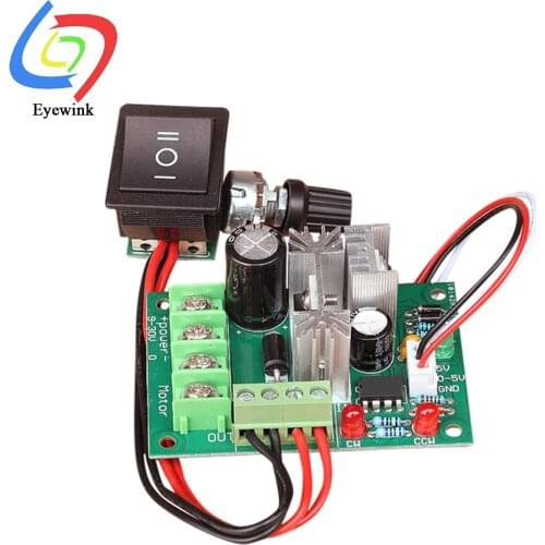 DC Motor Speed Controller C10V12V24V30V 120W PWM 500HZ Adjustable Volt Motor Controller CCM2 Overload short Circuit Protection