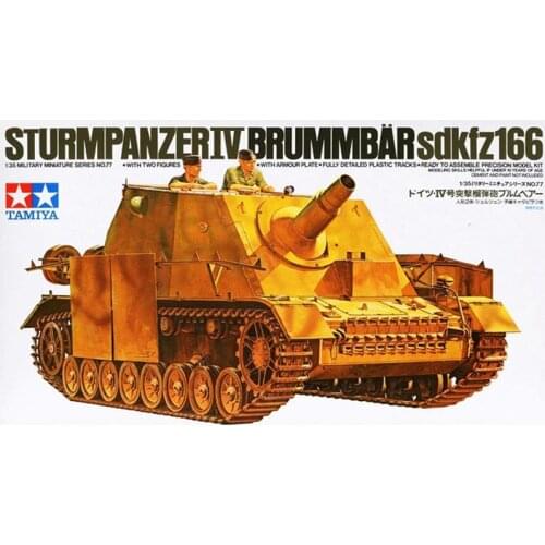 Original Plastic Tamiya Assembly Model 1/35 German War IV 150mm Grizzly Self-powered Assault Gun Puzzle Toy