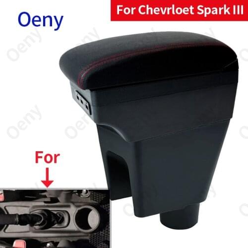 For Chevrolet Spark III Armrest box 2011 2012 Aveo T200 Car armrest box car accessories interior storage box