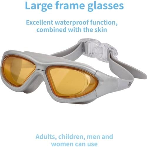 Clear Version Swimming Glasses Men Anti Fog Waterproof Swim Pool Eyewear Natacion Adult Diving Goggles Professional Big Frame