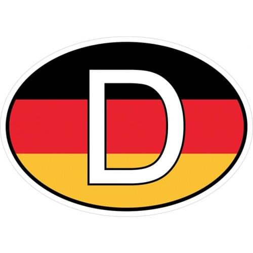 S40708# Self-adhesive Decal Germany Flag Car Sticker Waterproof Auto Decors on Bumper Rear Window