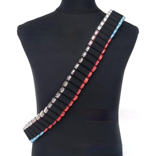 Tactical 50/56 Grid Shot Bullet Belt Hunting Bullet Belt Outdoor Multi-function Belt Portable Belt Free Hands