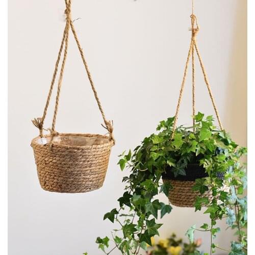 Garden Plant Hangers Rope Hanging Planter Woven Hanging Planter Basket Decorative Flower Pot Holder For Home Decor