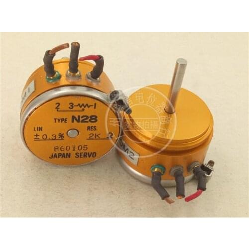 [VK] Used Japan N28 2K conductive plastic potentiometer angle sensor shaft length 17MMX3MM switch