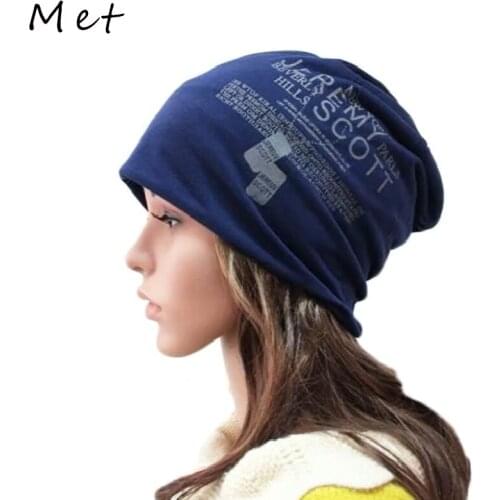 W02 Womens Bandana Autumn And Winter Hat Fashion Trend Men And Women Knitted Hats Skullies Turban Simple Hooded Caps Beanie