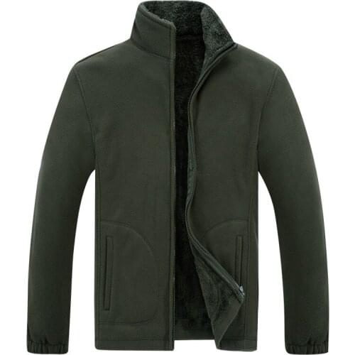2020 Winter Jacket Men Soft Shell Fleece Warm Army Green Men Windbreaker Black Plus Size XL~6XL 7XL 8XL Coats Male Jacket Coat