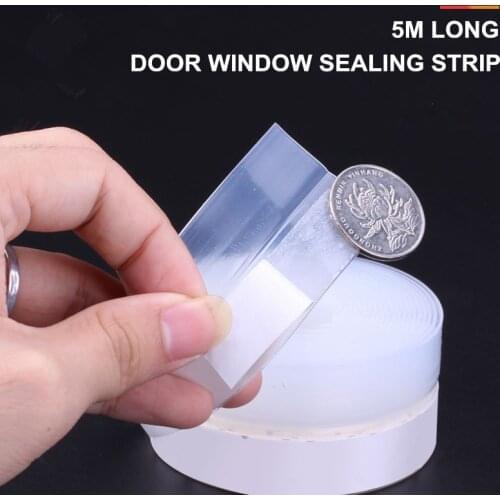 Under Door Draft Guard Stopper Soundproof Seal Strip 5M Tapes Reduce Noise Dust Weather strip Door Bottom Sealing Durable Tapes
