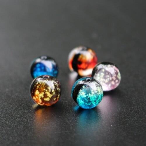 10pcs/Lot 8mm 10mm 12mm Luminous Lampwork Beads Double Colored Multi-color Color for Jewelry Making