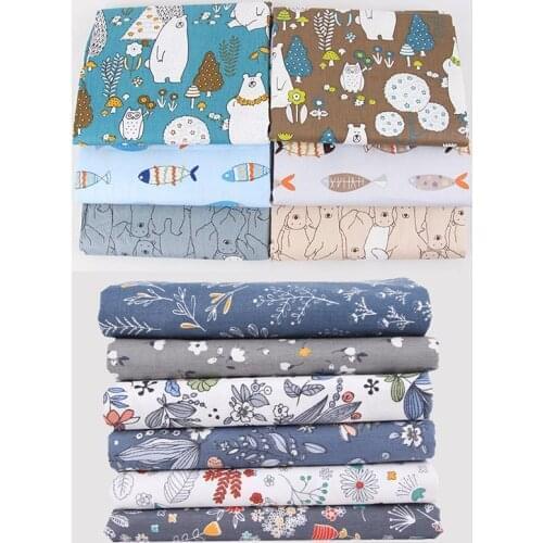 4 Sheet/5 Sheet/6 Sheet/pack 20*25CM Apparel Fabric Floral Print Cloth Material Cotton DIY Handmade Patchwork Sewing Supplies