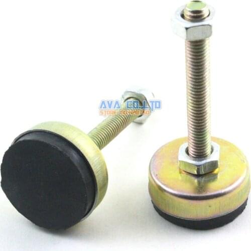 4 Pieces 43mm Base M10x80mm Adjustable Anti Slip Lathe Leg Furniture Leveling Feet Pad
