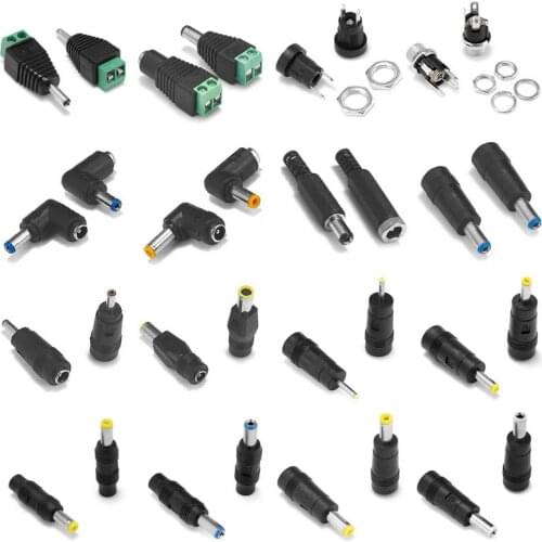 5pcs DC Connector 5.5*2.1mm 5.5*2.5mm 3.5*1.35mm 4.0*1.7mm Jack Female Male Plug Adapter For DC Cable CCTV LED Lighting Adapter