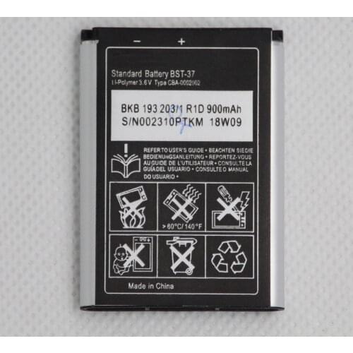 900mAh BST37 BST 37 BST-37 Rechargeable Battery for Sony Ericsson J100i K200i K750 D750i T280i V600 K610i W700 Mobile Batteries