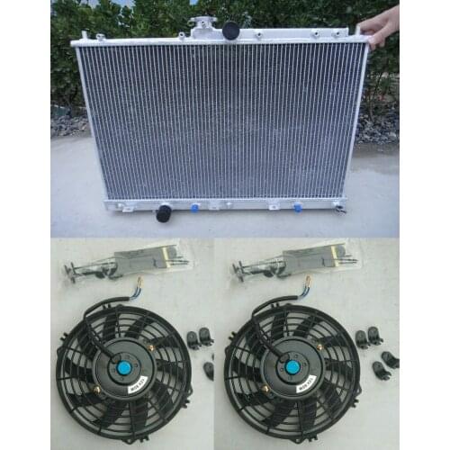 Aluminum Radiator For Mitsubishi Outlander XLS LS SE Limited Sport L4 2.4L AT MT 2003-2006 & FAN 2004 2005