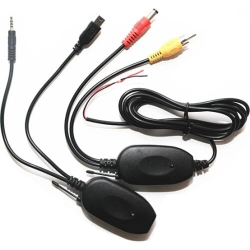 Wireless parking camera cable 2.5mm earphone port 2.4 Ghz Transmitter & Receiver kit for car backup camera connect portable GPS