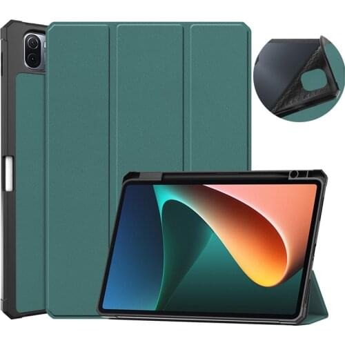 Tablet Funda for Xiaomi Mi Pad 5 Pro Case With Pencil Holder Leather Fold Shockproof Case for Capa Xiaomi Mi Pad 5 Mipad 5 Pro