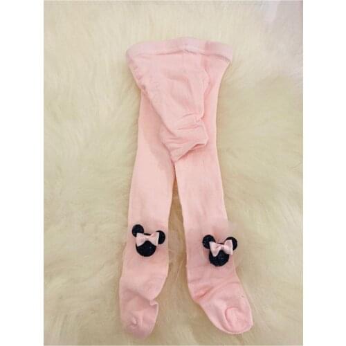 Mouse Accessorized Baby Child Pantyhose Socks Pink