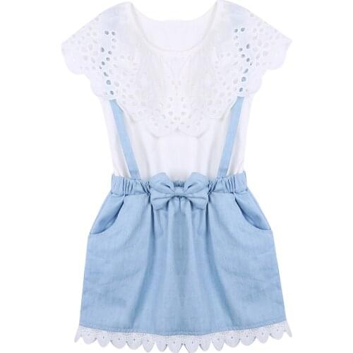 2020 Toddler Infant Kids Children Baby Girls Jeans Dress Summer Clothing Sleeveless Tulle Tutu Girls Party Dresses 2-7Y