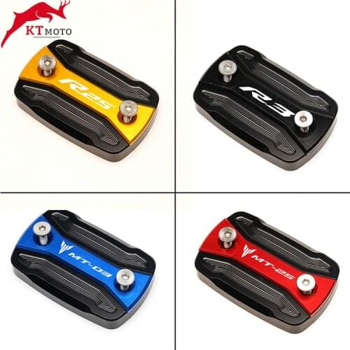 For YAMAHA YZF-R25 YZF-R3 YZF R3 R25 MT03 MT25 MT-03 MT-25 2015-2021 Motorcycle CNC Front Brake Oil Fluid Reservoir Cap Billet