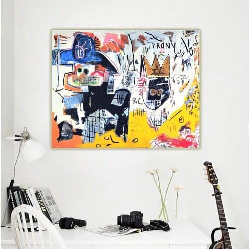 Home Decor Jean-Michel Untitled(Tyrany) Prints Painting HD Pictures Wall Art HD Modular Canvas Poster Bedside Background Frame