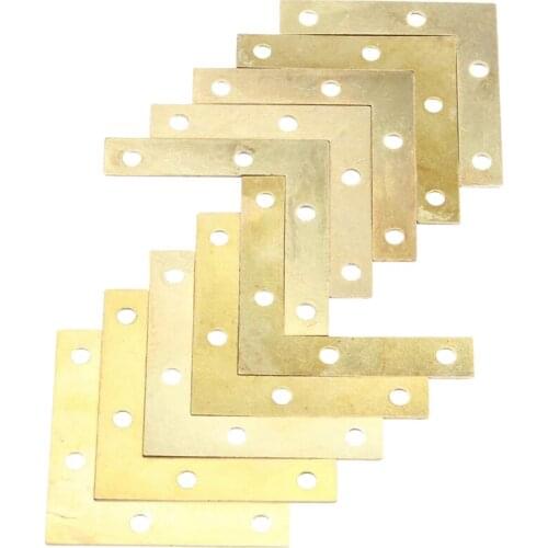 HLZS-20 pcs 51mm Flat Corner Right 90º Angle Bracket Repair Plate Fixing Brace