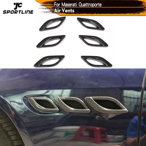 Carbon Fiber Car Side Fender Air Vents Plug Trim Covers for Maserati Quattroporte S Q4 GTS Sedan 4 Door 2013 - 2016