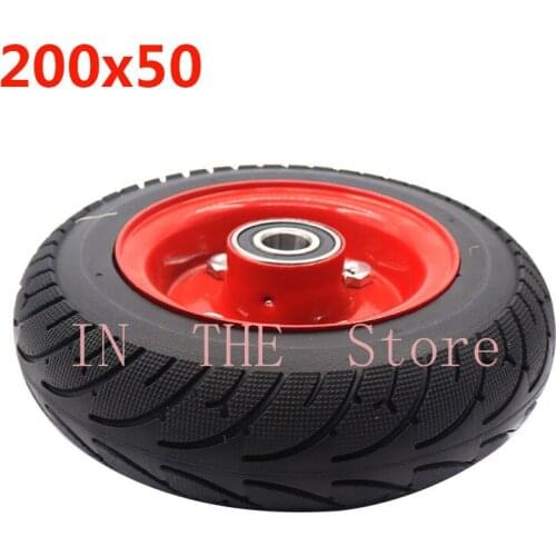 200x50 wheel with alloy hub, suitable for electric skateboard, electric bicycle, 8-inch 200*50 solid tire