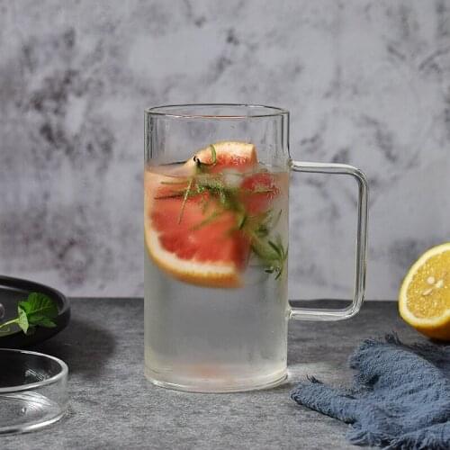 Creative Transparent Wine Glass Handmade Heat-Resistant Beer Offee Mug Tea Milk Juice Cup Water Drinking Mug Office Drinkware