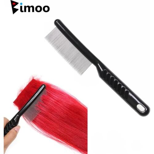 Bimoo Metal Teeth Fly Tying Hair Fur Comb Fishing Fly Fiber Pettin Untangling Prep Feather Tools for Deer Hair Lure Tying Tools