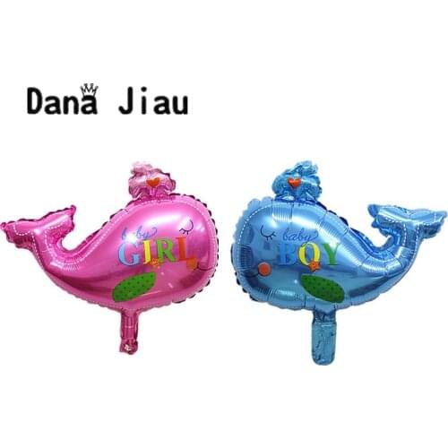 Mini BOY GIRL lovely whale dolphin foil balloons happy birthday party decoration ocean animal air ball childrens' toy ballon