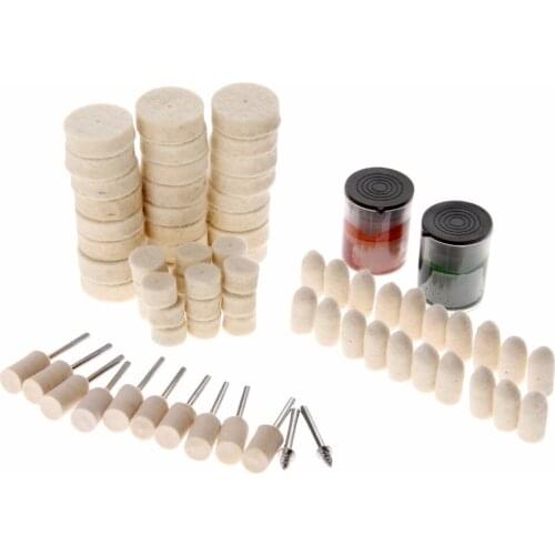 76Pcs Dremel Accessories Abrasive Soft Felt Buffing Burr Polishing Pad Polishing Wheels Brushes Kits for Drill Rotary Tool