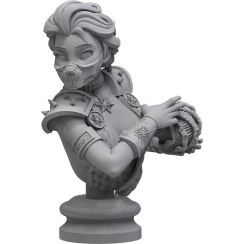 60mm Resin Model Kits Girl Bust Unpainted No Color RW-316