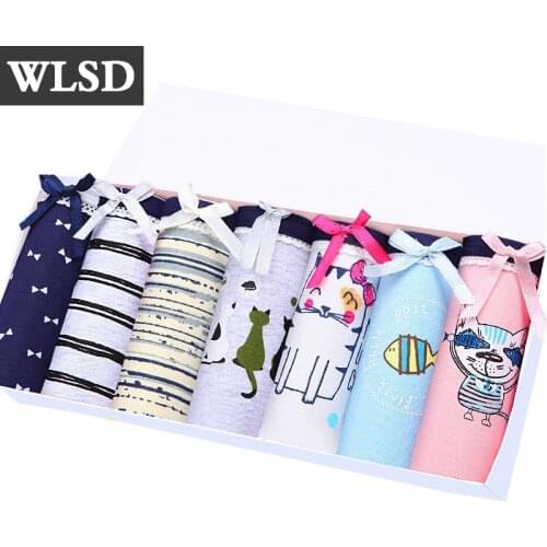 7Pcs/lot Panties Women Week Days Underwear Soft Cotton Briefs Everyday Sexy Girls Lingerie Plus Size 3XL Seamless Panties