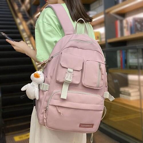 New Lady Waterproof Travel Book Bag Fashion Female Laptop Cute Backpack Girl Harajuku College Student Bag Women Kawaii Backpacks
