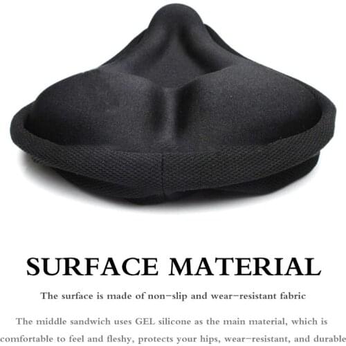Bicycle Seat Cushion Silicone Sleeve Mountain Bike Cushion Cover Bicycle Seat Cushion Breathable Riding Equipment Bicycle Bike