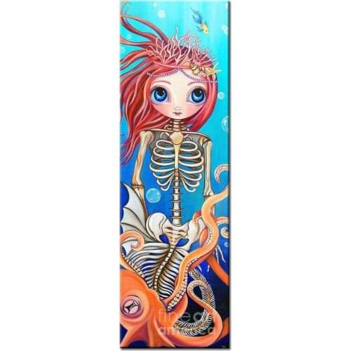 Full SquareRound Drill 5D Diamond Embroidery Little Mermaid Skull & Octopus Diamond Painting Rhinestones Mosaic Cross Stitch