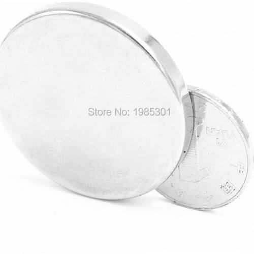 10pcs Strong Round Dia 40mm x 5mm N35 Rare Earth Neodymium Magnet Art Craft Fridge 40x5mm