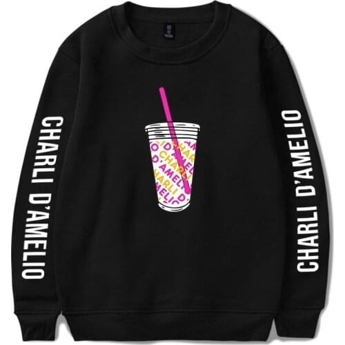 Ice Coffee Splatter Sweatshirts Men and Women hoodie Charli DAmelio Pullover Unisex Costume Tracksuit