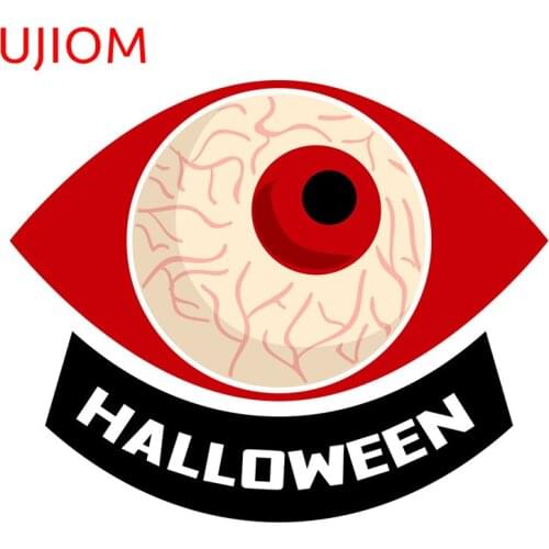 UJIOM Halloween Eyeball Logo Cartoon Image Sticker Home Wall Decoration Decal Waterproof Wallpaper Kids Room Wallposter Decor